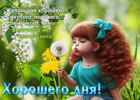 Желаю дня хорошего, светлого, погожего! Хорошего дня