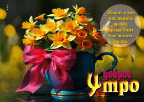 Жизнь учит нас ценить время, время учит нас ценить жизнь